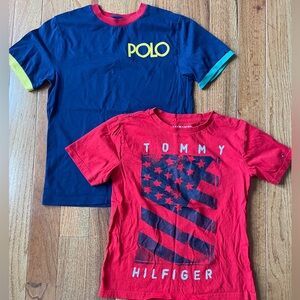 Bundle Polo and Tommy Hilfiger T-Shirts - Blue and Red